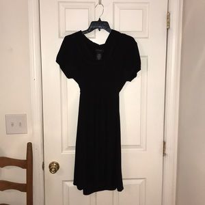 Black drape neck dress